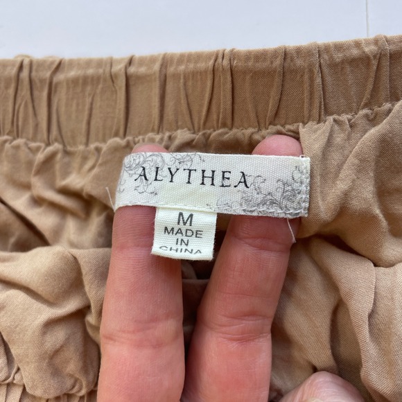 Alythea‎ Strapless Mini Dress 100% Silk Sz M Pastel Minimalist Resort Chic Party - Picture 4 of 10